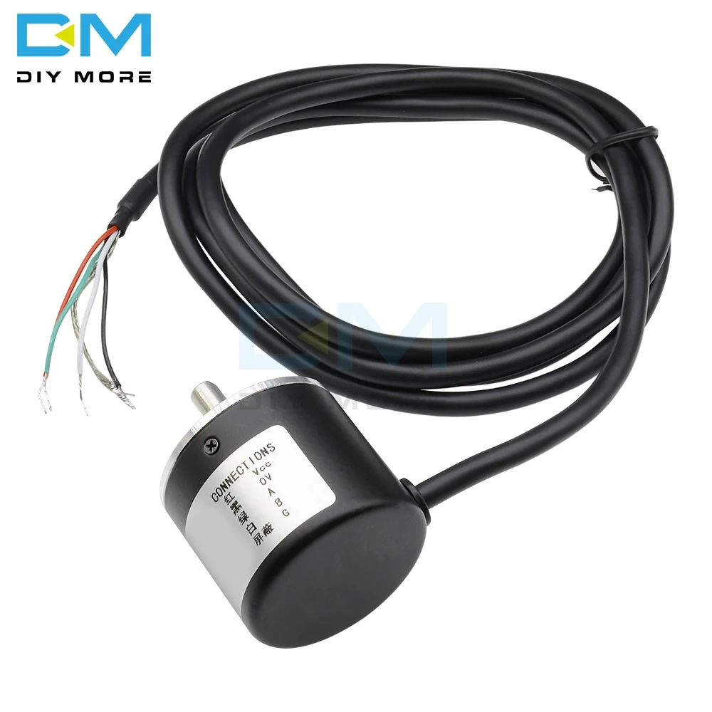 360 600 P/R кодер DC 5V 24V 360p инкрементный поворотный AB 2 этапа: 6 мм вал костюм для