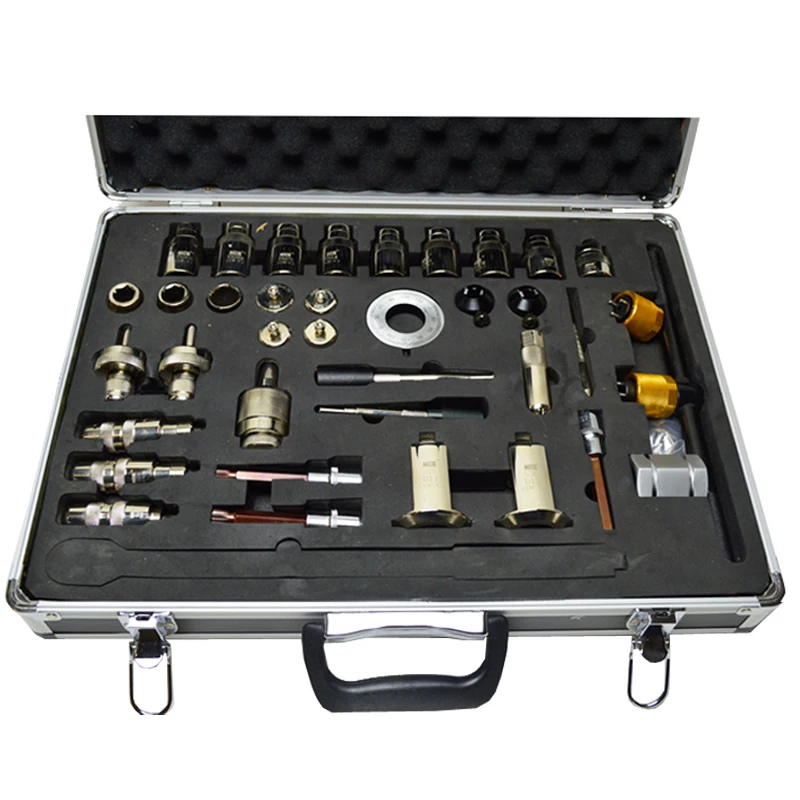 38 шт. инструмент для разборки инжектора Common Rail + алюминиевая коробка полный набор