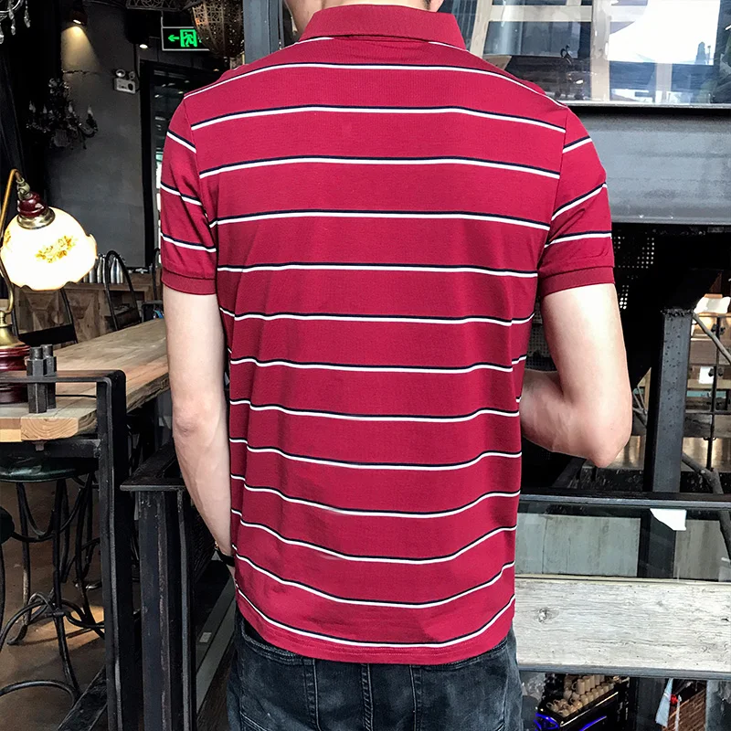 Рубашка-поло мужская с коротким рукавом воздухопроницаемая мягкая удобная блуза