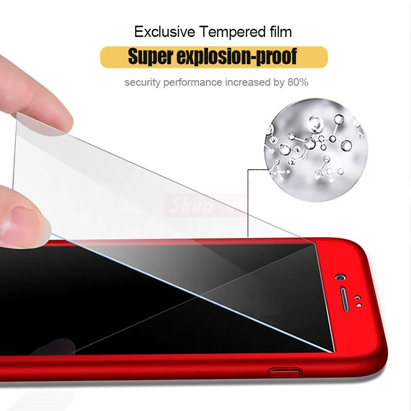 Shuohu 360 Полный Защитные чехлы для телефонов Iphone 6 S Plus чехол 7 5s SE 5 силиконовый