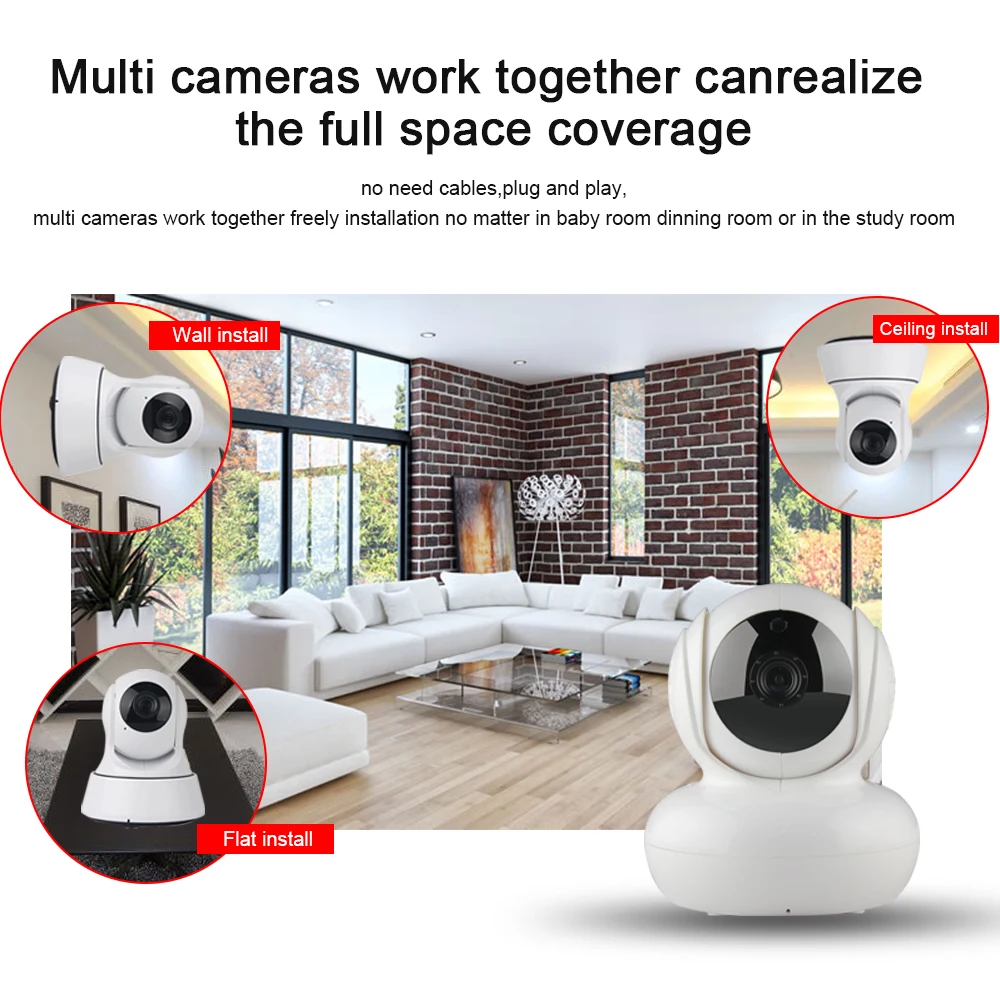 WOASER 2.0M Wireless Wifi IP Camera 960P 720P TF Card Slot Home Security 1.0M Night Vision CMOS CCTV Network Phone remote | Безопасность