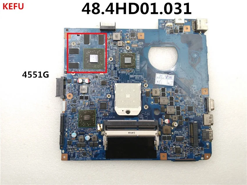 KEFU для acer 4551G материнская плата ноутбука 48.4HD01.031 Мб. PV301.001 DDR3 испытания | Компьютеры