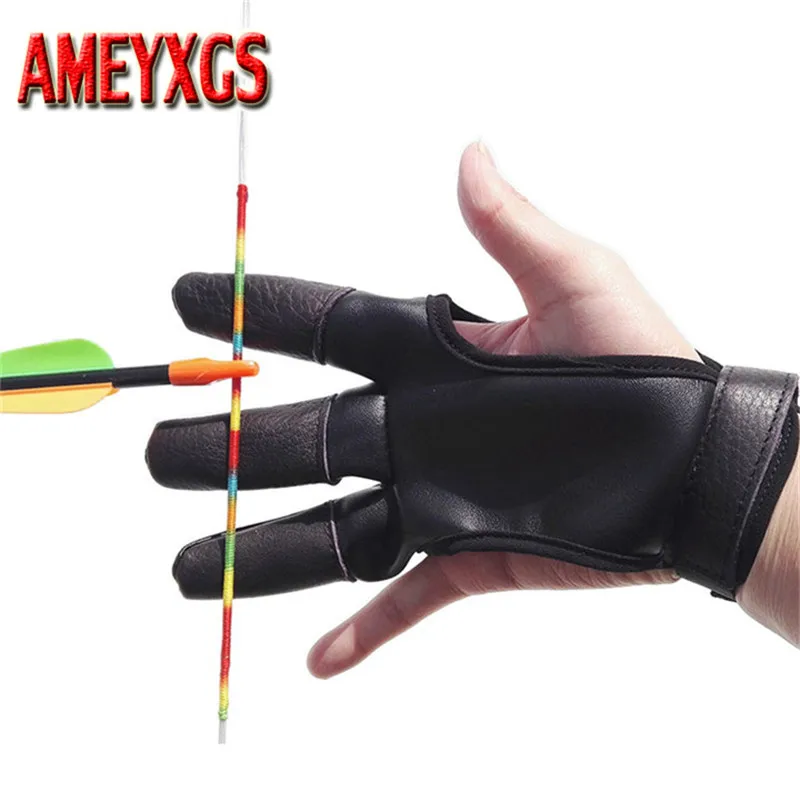 

1pc Archery Finger Guard Protector RH/LH Finger Saver Leather Glove Protective The Finger Bow Hunting Shooting Accessories