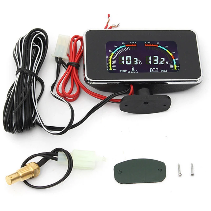 Car Truck Water Temperature +Voltmeter Meter LCD Digital Display Gauge with temp sensor | Автомобили и мотоциклы