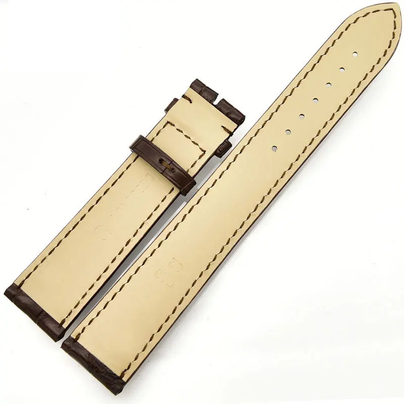 Плюс ремешок из натуральной кожи аллигатора часы аксессуары 19 мм 20 мужской