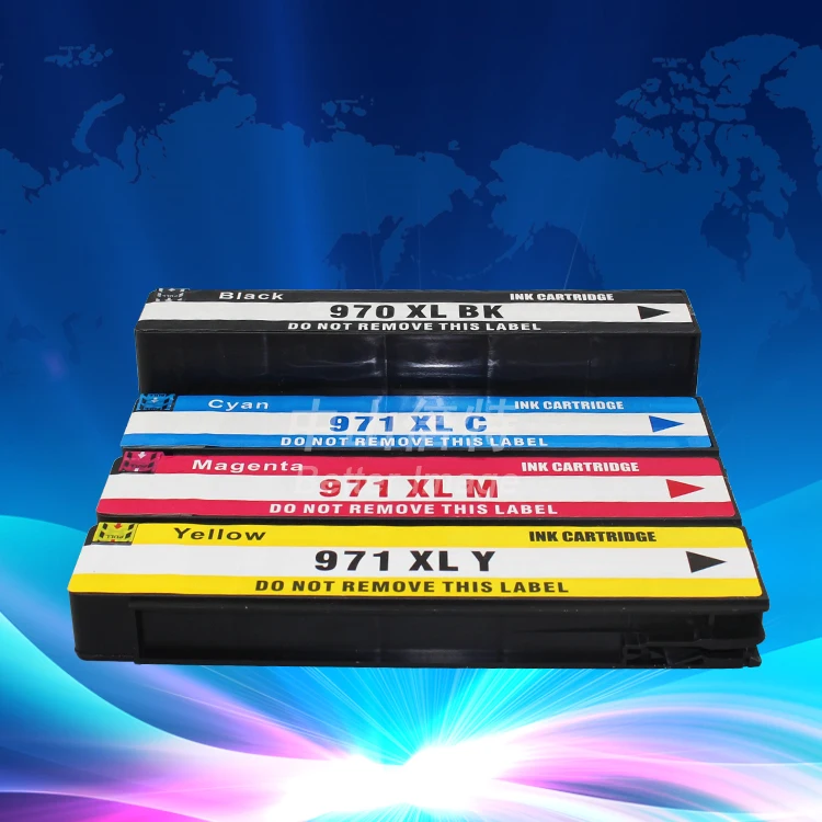 XIMO 1BK + 1 набор совместимых струйных картриджей для HP970 971 HP Officejet Pro