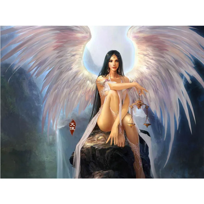 Алмазная картина полная дрель ангелочки мультфильм аниме алмазная вышивка