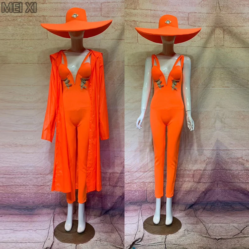 

Stars with a bright color multi-color stretch deep V onesie party nightclub bar concert DJ singer/dancer costume
