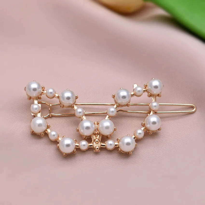Жемчужные заколки для волос женщин в Корейском стиле Минималистичная