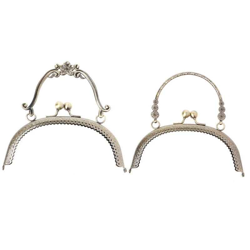 1pc Metal Frame Kiss Clasp Lock Handle Arch For DIY Purse Bag DIY Craft 16.5cm