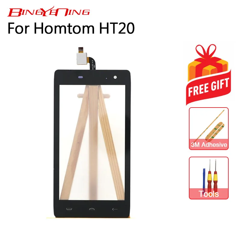 BingYeNing для Homtom HT20 фронтальный сенсорный экран дигитайзер стекло оригинальные