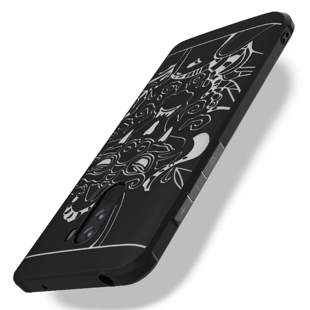 Для Xiaomi Pocophone F1 чехол мягкий силиконовый Дракон шаблон кожи защитный чехол на заднюю панель для Xiaomi Pocophone F1 Poco F1 оболочка