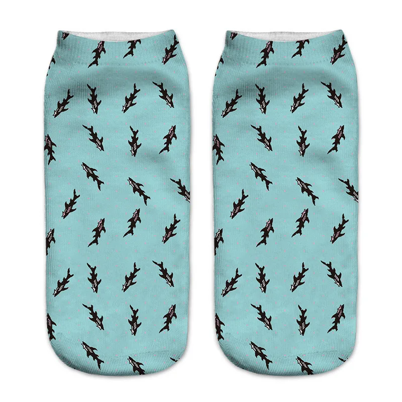 Лидер продаж 3D носки с персональным принтом женские низкие до лодыжки Mujer