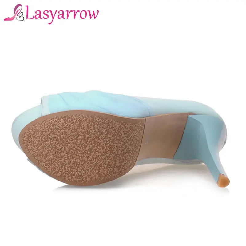 Женские туфли лодочки на высоком каблуке Lasyarrow свадебные с бантиком из