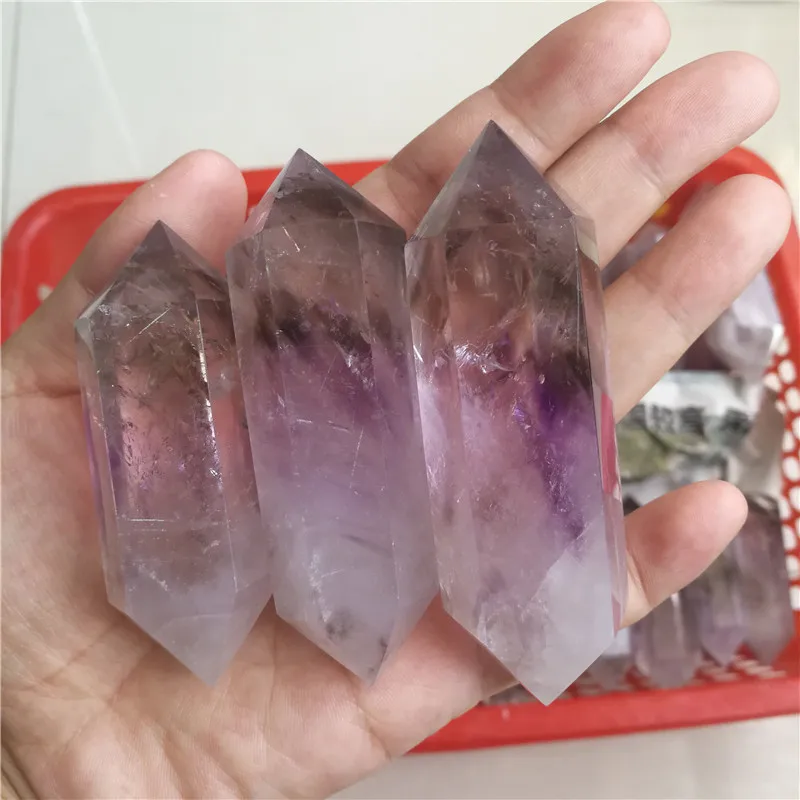 5kg Wholesale 3A Amethyst Point Crystal Quartz Double Terminated Points For Sale | Дом и сад