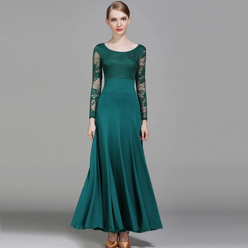 Latin Dance Dresses Ladies Skirts Present Women Vintage Ballroom Waltz Professional Womens B-6068 | Тематическая одежда и