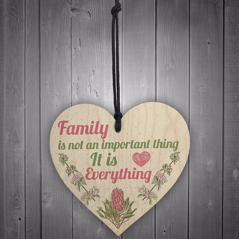 Meijiafei family It Is Everthing деревянный висячий сердце семья сестра Nan MuM табличка любовь
