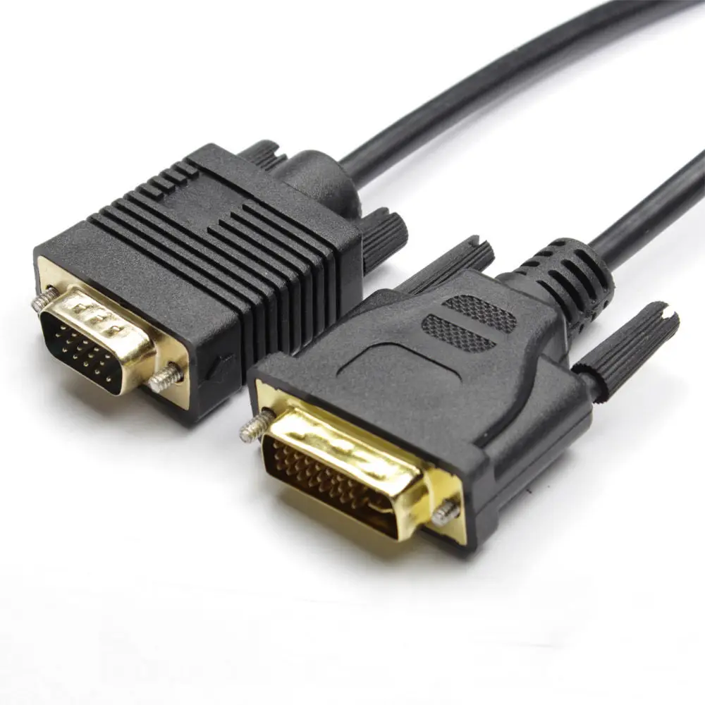 

Высококачественный Кабель DVI 24 + 5 (Φ) штекер-VGA штекер монитора кабель dvi-vga 0,3 м/30 см 1,5 м/150 см