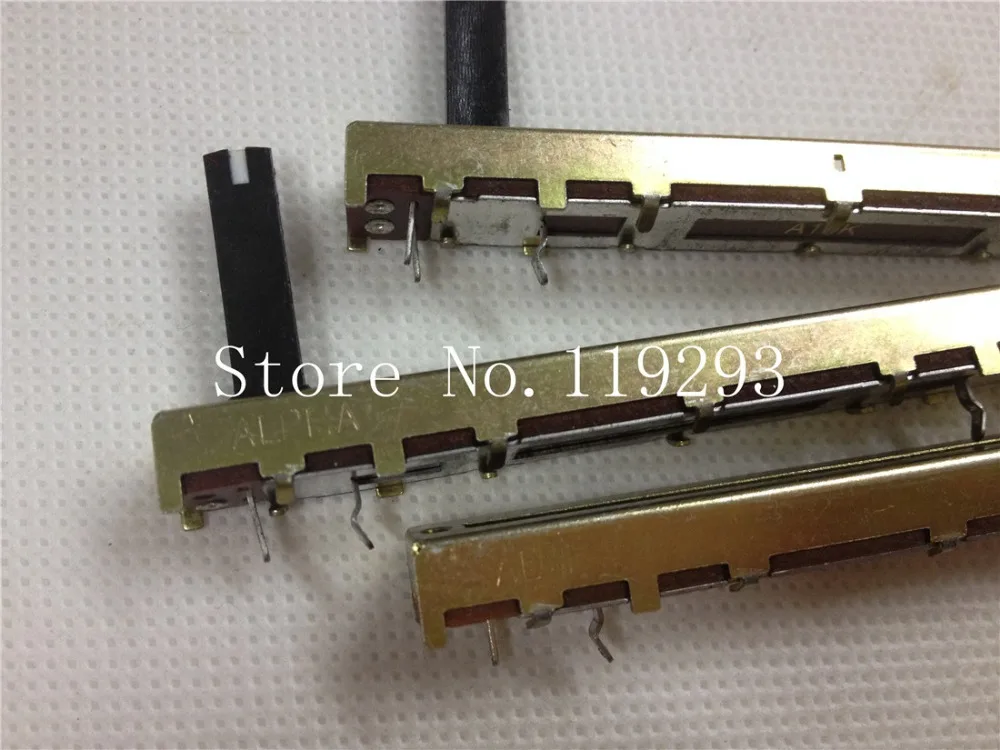 [BELLA]ALPHA 7 5 см микшер fader Slide Potentiometers A10K Single -- 10 шт./лот | Электронные компоненты и