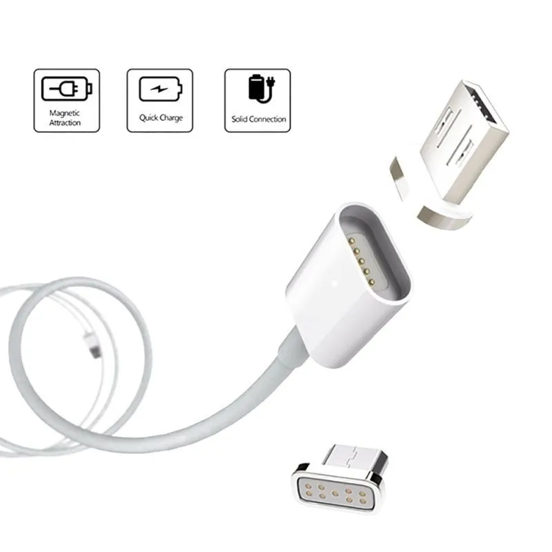 Магнитная Зарядка для Iphone/Micro USB/Type C адаптер быстрое зарядное устройство Xiaomi mi a2 a1