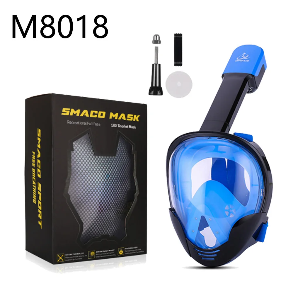 M8018 Blue Новинка, Высококачественная маска для подводного плавания, маска для подводного плавания, маска для дайвинга, Спортивная камера M8018 - Цвет: M8018 Blue