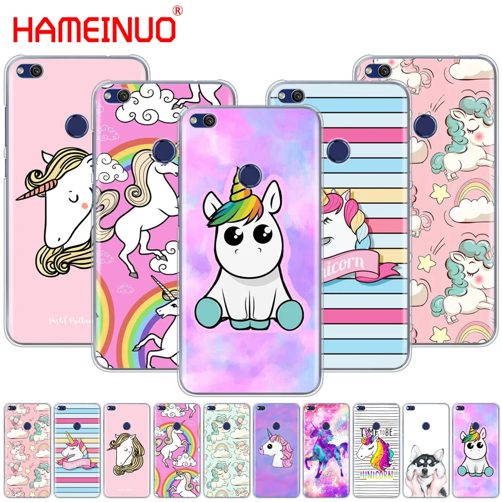 

HAMEINUO Rainbow Unicorn Cover phone Case for huawei Ascend P7 P8 P9 P10 P20 lite plus pro G9 G8 G7 2017