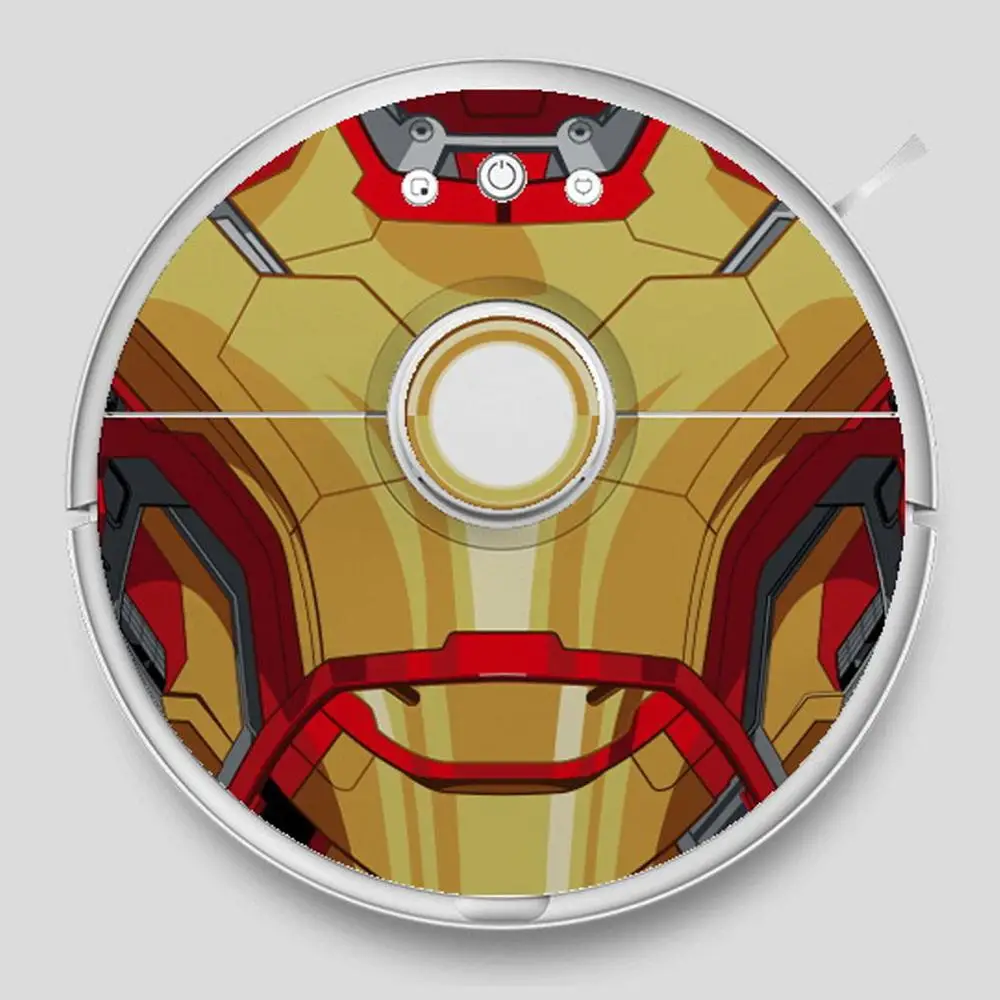 Iron Man Милая наклейка для робота-пылесоса xiaomi 2 Roborock S50 S51 защитная пленка наклейка бумажный пылесос части не щеточный фильтр - Цвет: Iron Man