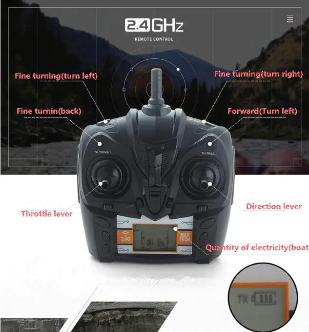 Новейшая высокоскоростная электрическая скоростная лодка H103 2 4G 4ch 1500 мАч батарея