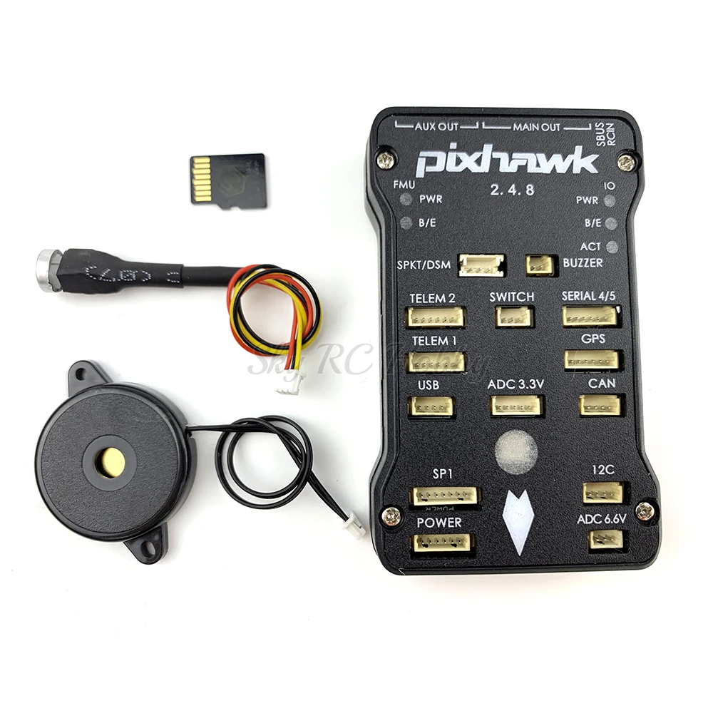 Pixhawk PX4 Autopilot PIX 2.4.8 32 бит Контроллер полета с переключателем безопасности зуммер 4