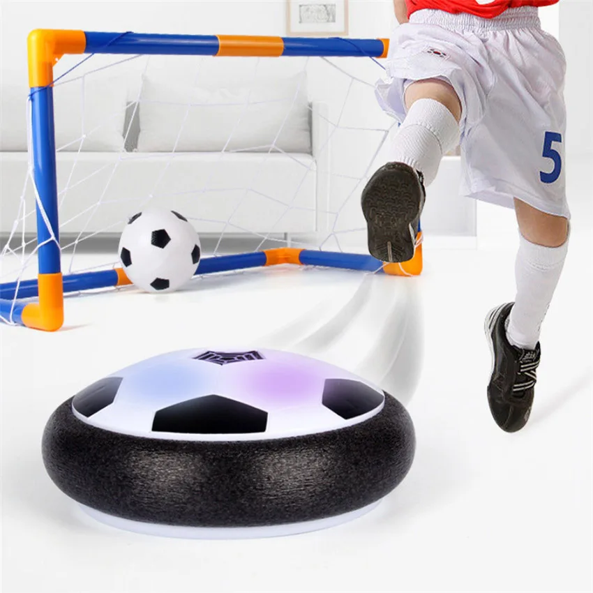 

2020 HOT LED Light Flashing Air Power Soccer Ball Disc Toy Indoor Suspended Football Hovering Gliding Toys