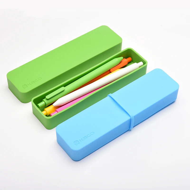 Kaco Pure Candy Color Gel Pen with Silicone Stationery Case Black Ink Refill 0.5mm Fine Point Student Writing Pens Gift Set | Канцтовары
