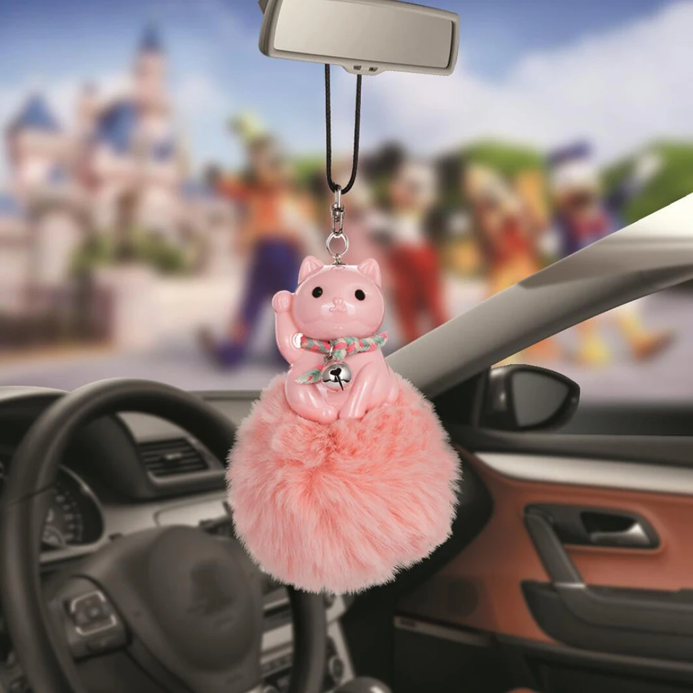 Автомобильный подвесной плюшевый шар Lucky Fortune Cat авто украшение для интерьера