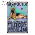 Металлический жестяной знак Kelly66, постер с изображением мопса немецкой овчарки, на стену для дома и бара, размер y-1169, 20 х30 см