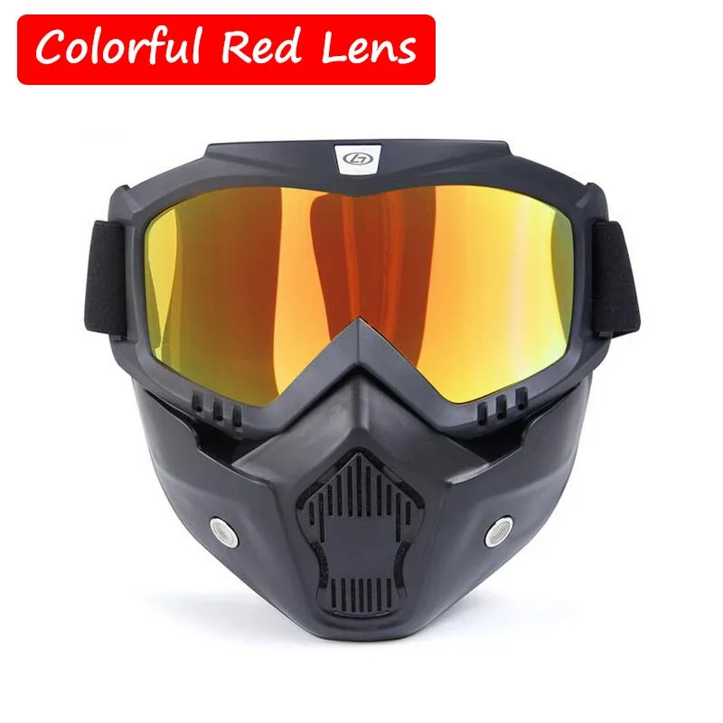 Colorful Red Lens Военная маска очки CS Пейнтбол страйкбол Наружные защитные спортивные очки тактическая стрельба защита глаз очки ветрозащитные - Цвет: Colorful Red Lens