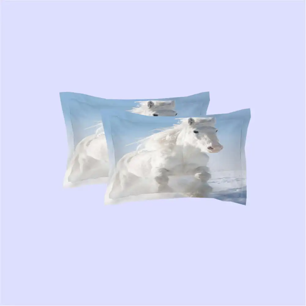 Постельный комплект из 3-4 предметов Висячие белые лошади одеяло с 3D рисунком