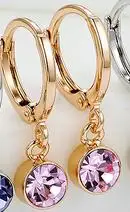 Italina, новое поступление, серьги с имитацией жемчуга Brinco, 18K, настоящая позолота, два цвета на выбор, не аллергены#RG82561 - Окраска металла: Pink crystal