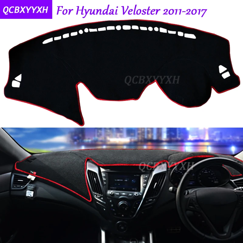 Коврик для приборной панели Hyundai Veloster 2011 2017 защитный коврик интерьера Photophobism