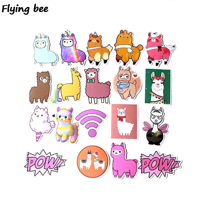 Наклейки Flyingbee альпака водостойкие 18 шт. | Электроника