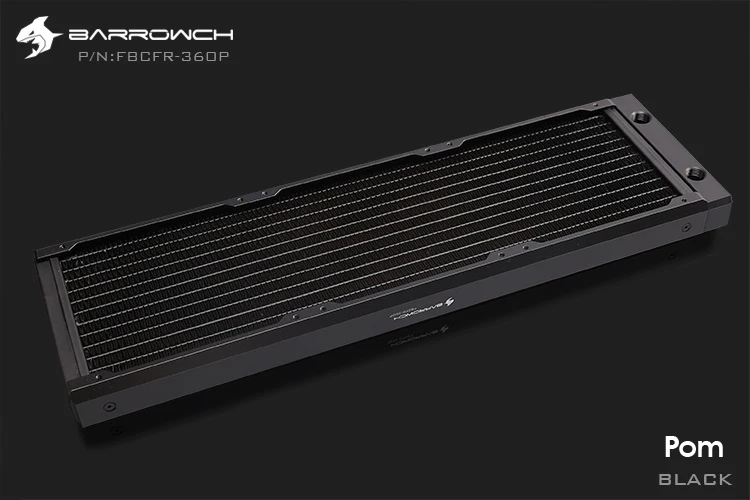 Barrowch FBCFR-360, хамелеон рыбы модульные 360 мм радиаторы, акрил/Пом съемные радиаторы, подходит для 120 мм вентиляторов - Цвет лезвия: POM-Black