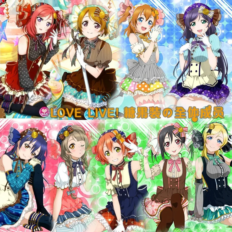 Японское аниме Love Live Tojo/ Umi/ Eli/ Hanayo/Nico/Rin конфетная горничная униформа платье