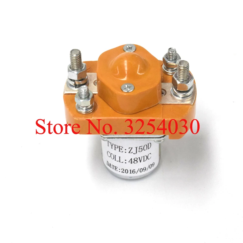 Полезный внутренний оранжевый контактор постоянного тока 48 в 50 А ZJ50D для