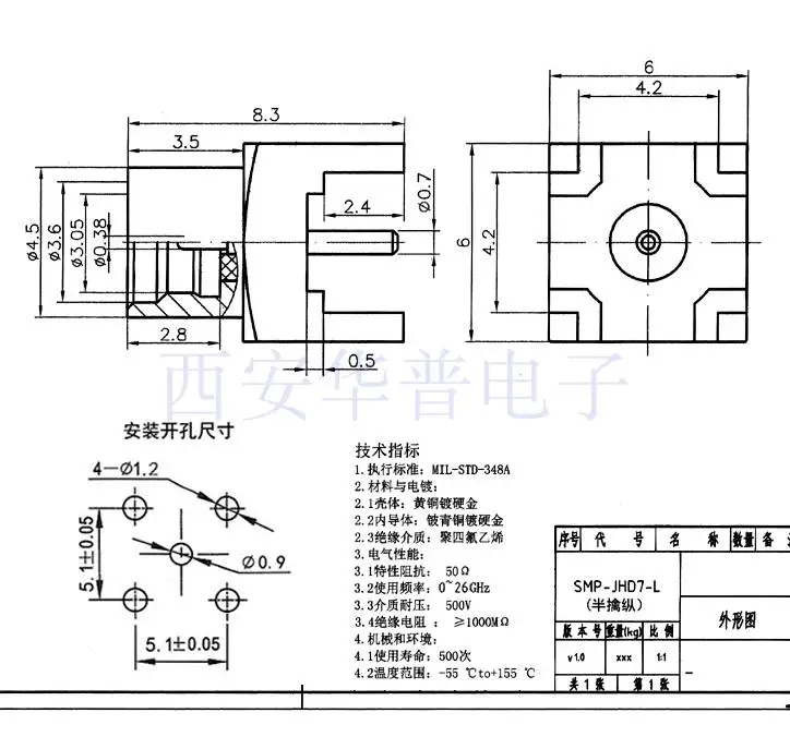 Стандартный радиочастотный разъем шторка SMP сварная печатная плата|Органайзеры