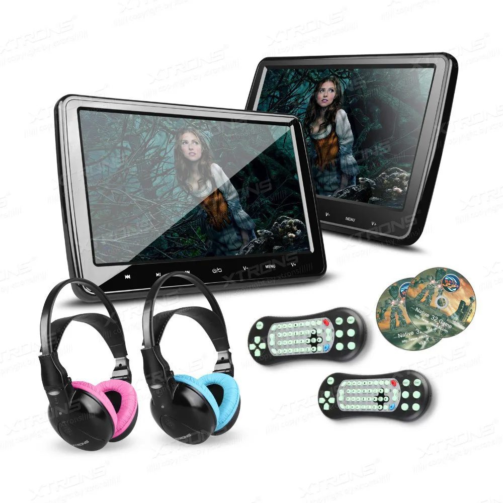 XTRONS 10 1 &quotУниверсальный Автомобильный подголовник DVD плеер с HDMI портом + HD экран