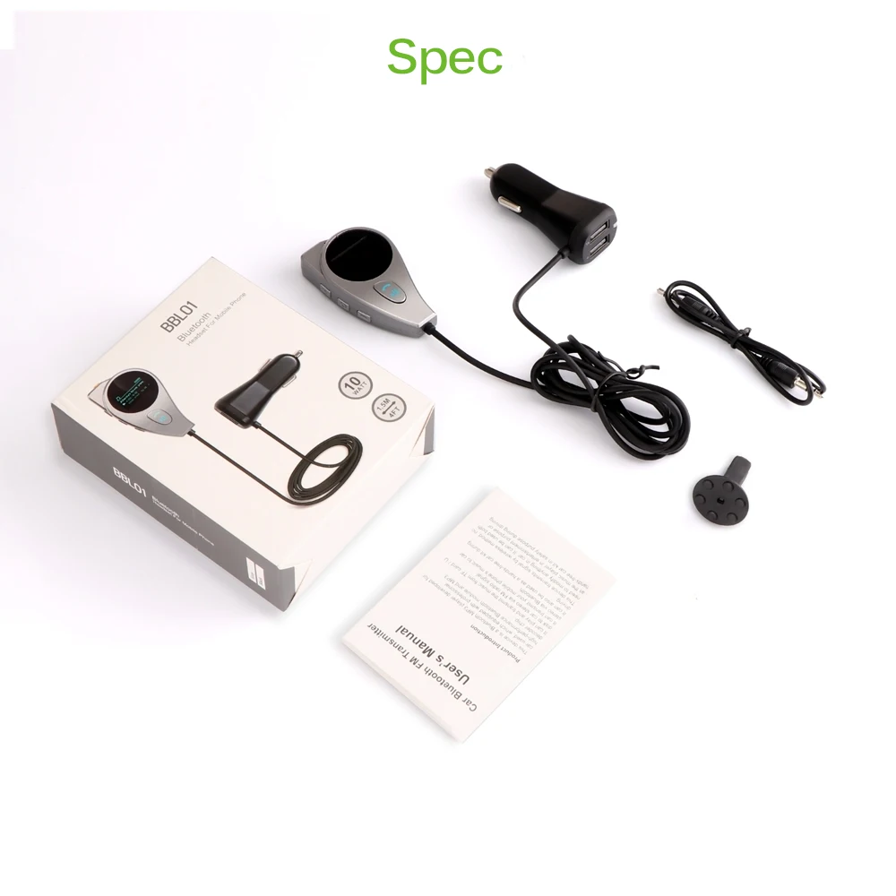Aozbz Bluetooth автомобильный набор, свободные руки, mp3 музыкальный плеер FM передатчик модулятор 2.1A устройство для автомобиля с двумя портами USB Зарядное устройство Поддержка, u-диск, tf-карта, DC 12 V/24 V