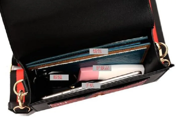 Women Cartoon printing Messenger Bags Girl's slant bag pu Handbags Clutch Bag Bolsa Feminina mochila Bolsas Female sac a main