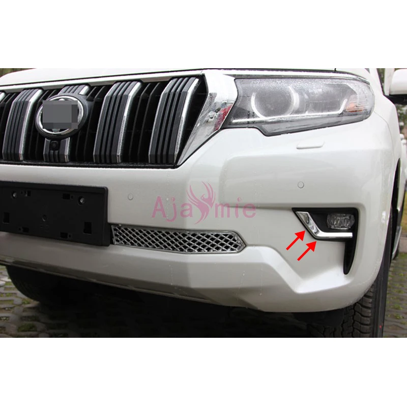 

Accessories For Toyota Land Cruiser 150 Prado LC150 FJ150 2018 Front Fog Lamp Cover Light Overlay ABS Chrome Car-Styling