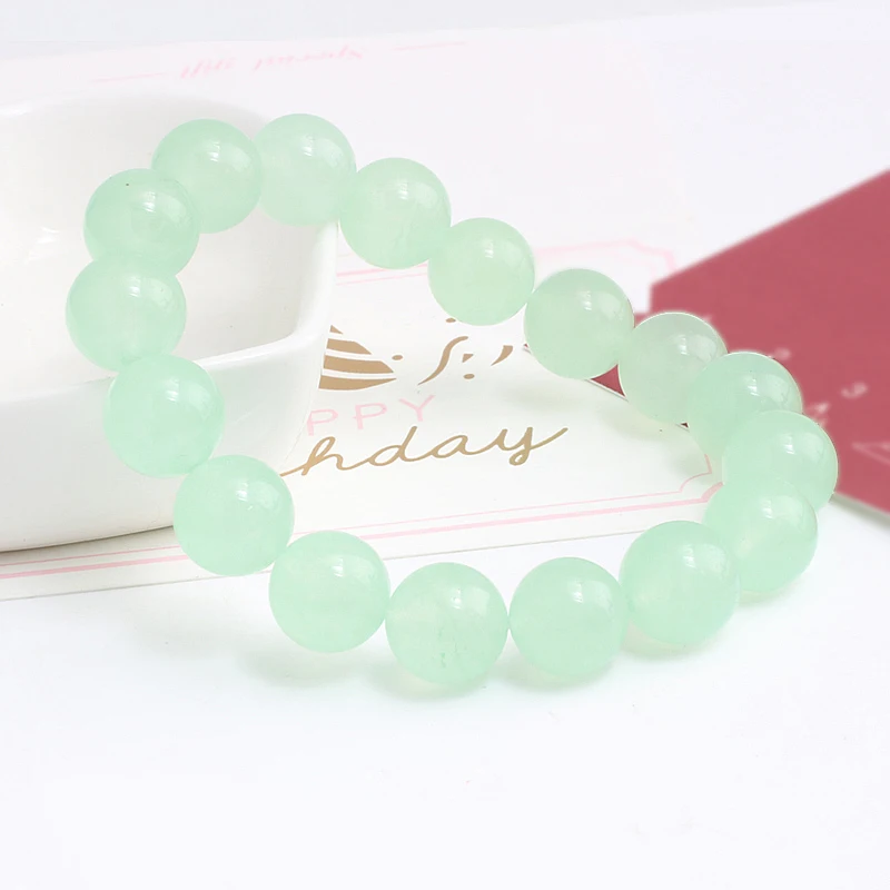 Classic 12 MM Natural Stone Beaded Chalcedony Bracelets$Bangles Elasticity Bracelet Buddha prayer Charms men Women Jewelry Gifts | Украшения