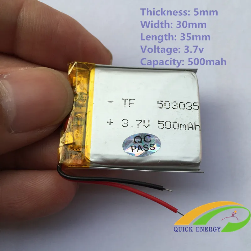 3.7 В thium полимерный аккумулятор 503035 053035 500 МАЧ MP3MP4 MP5 маленькие игрушки батареи|polymer