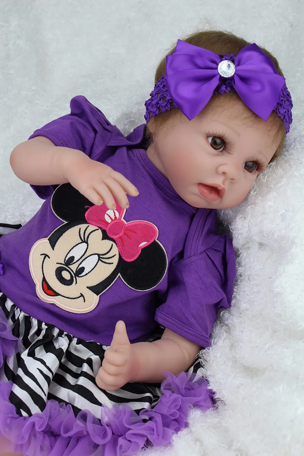 55 см 2" Reborn baby куклы игрушки силикона Винил новорожденных реалистичные ребенка с одеждой и соску детский день рождения игрушки Brinquedos