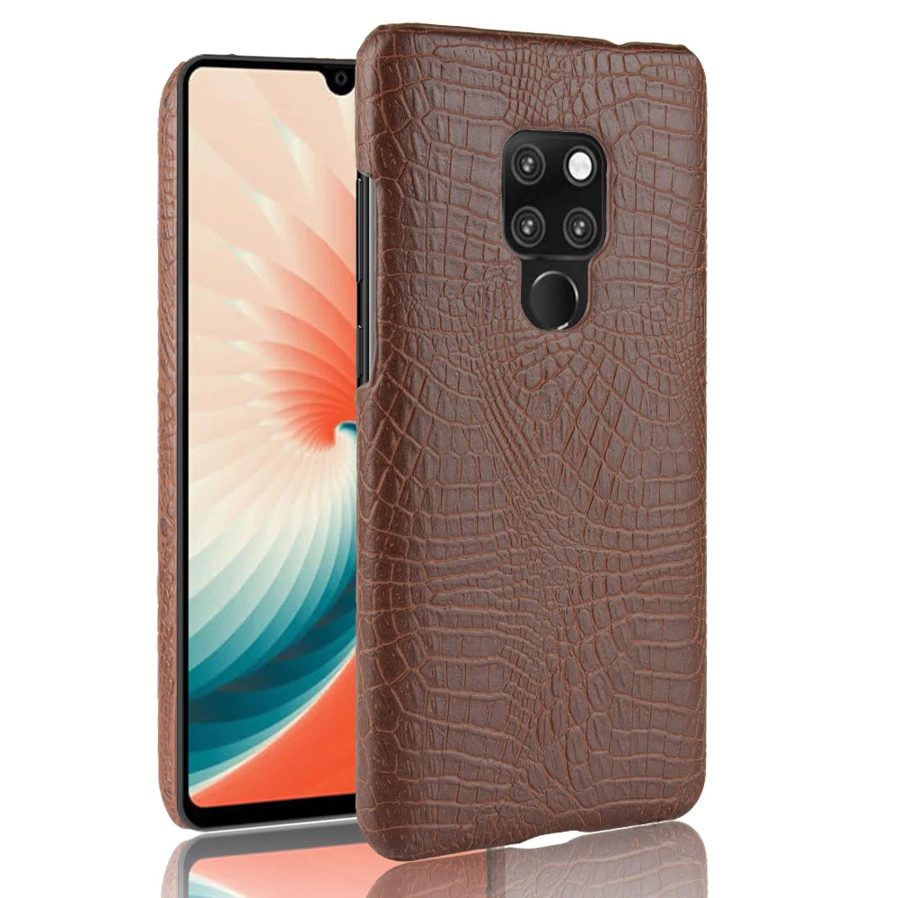 Роскошные Бизнес Крокодил Змея кожи шаблон кожаный чехол для huawei Коврики 20